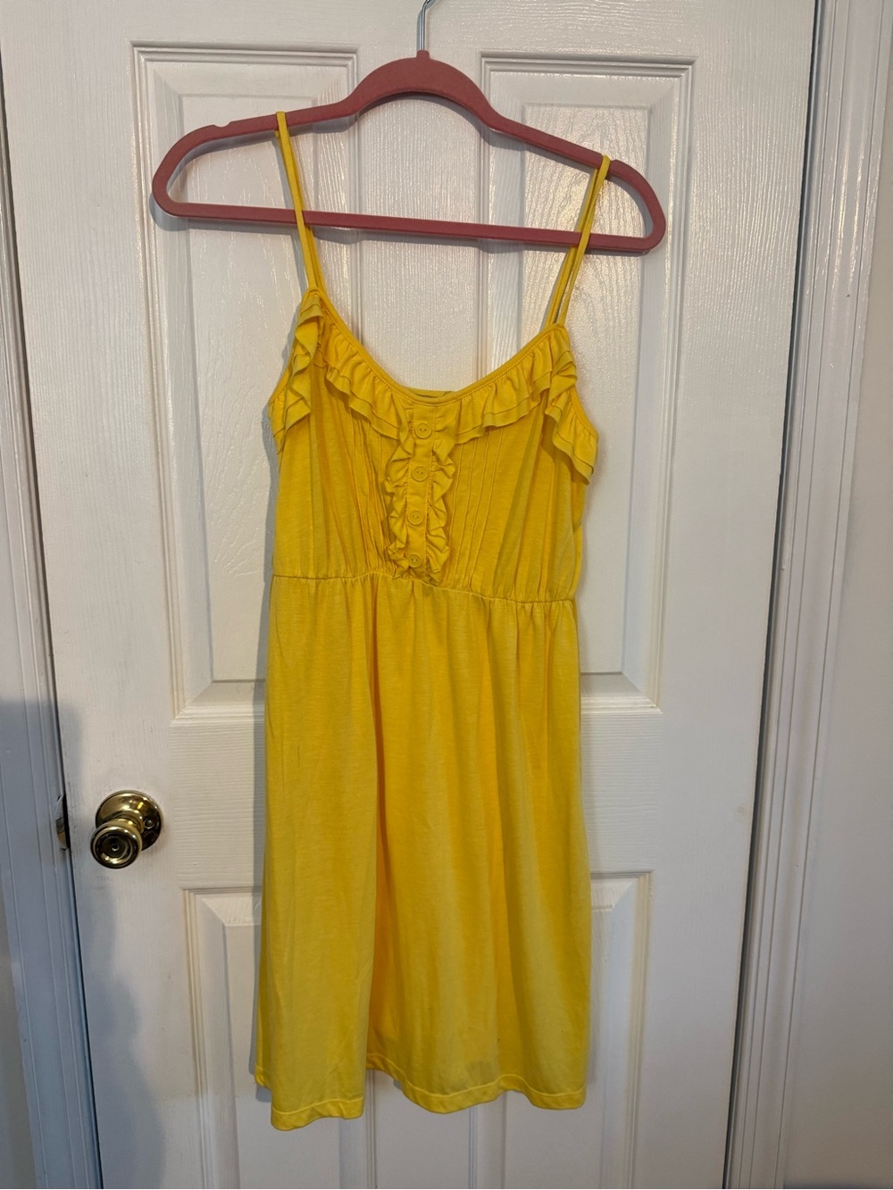Girls Sunny Ruffle-Front Spaghetti Strap Dress